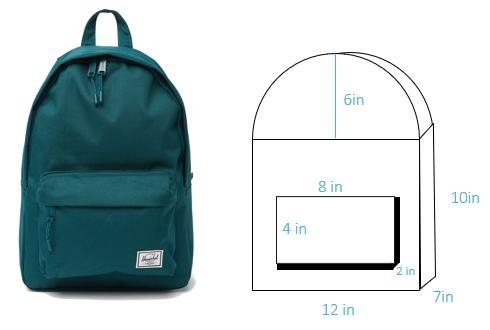 You have recently purchased a new backpack as show in the picture. The main section-example-1