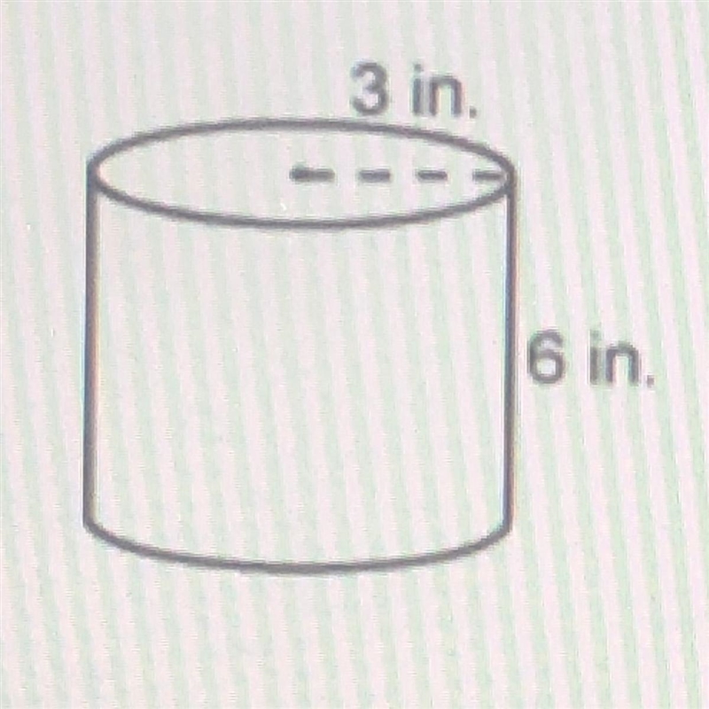 Help fast!! What is the exact volume of the cylinder? 36 324 54 18 in-example-1