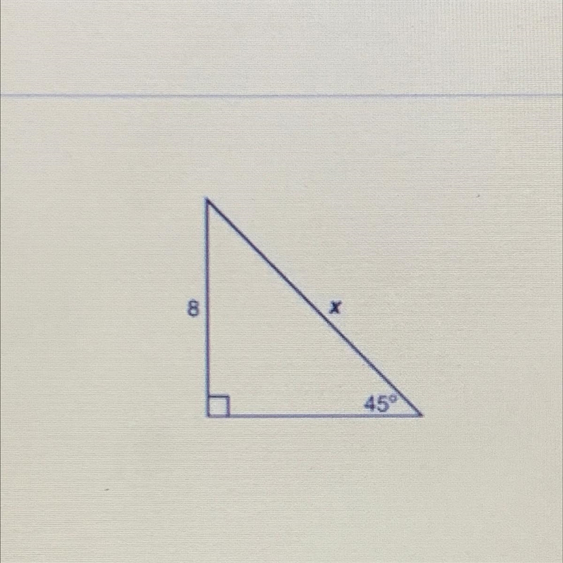 What is the value of x in the triangle below?-example-1