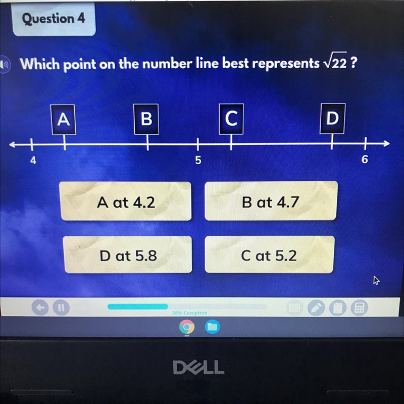 PLEASEEEEE HELPPPPP NOWWEEEE Which point on the number line best represents V22-example-1