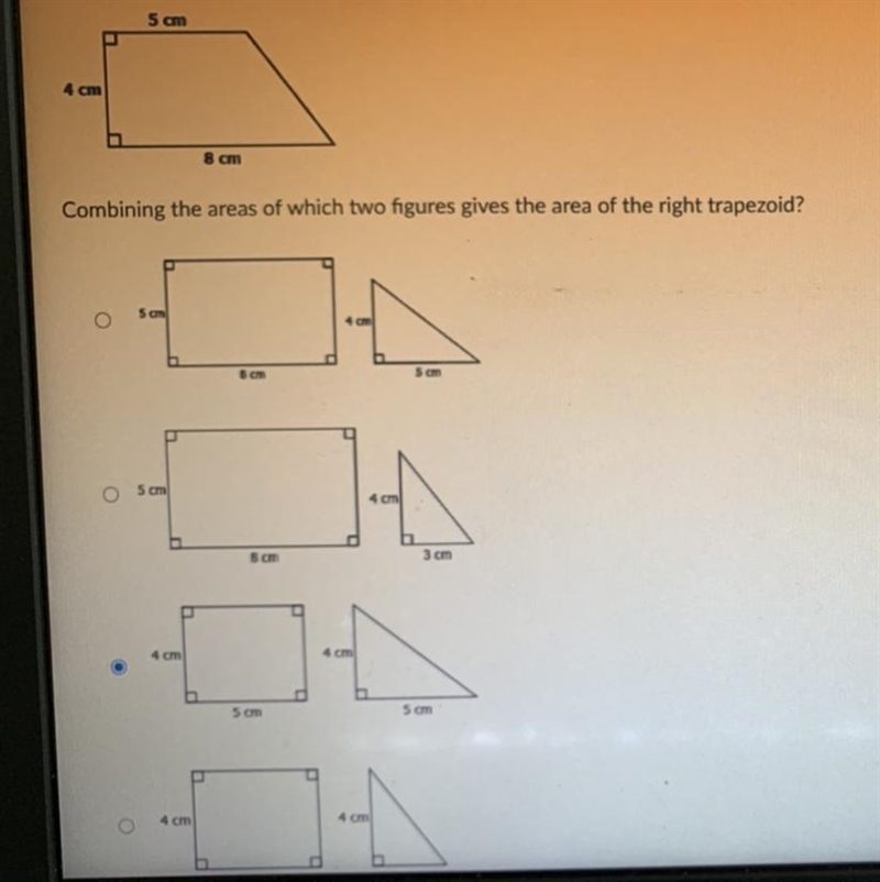 A.5,8 and 4,5 B.5,8 and 4,3 C. 4,5 and 4,3-example-1