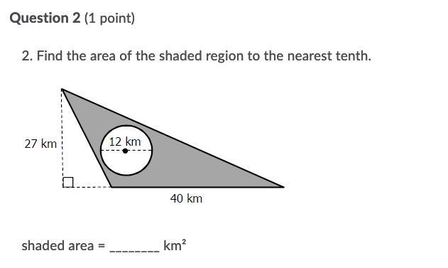 Help, ive been stuck on this for 2 hours 2. Find the area of the shaded region to-example-1