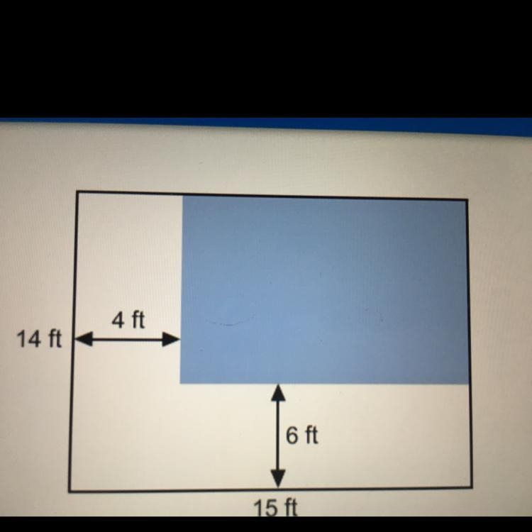 PLEASE HURRY!!! Find the area of the region that is NOT shaded.-example-1