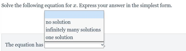 Solve the following equation for x. Express your answer in the simplest form.-example-2