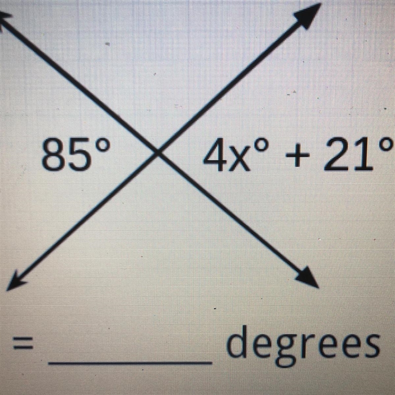 85° 4x + 21° what do I am suppose-example-1