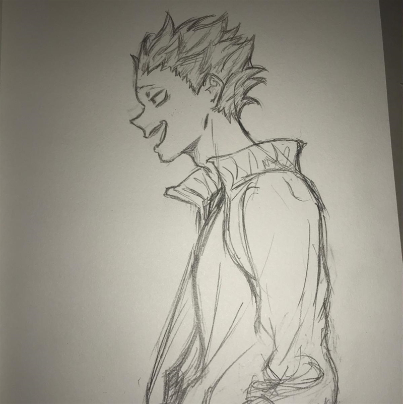 Here’s the tendou drawing :3 It sucks im sorry for wasting your time :/-example-1