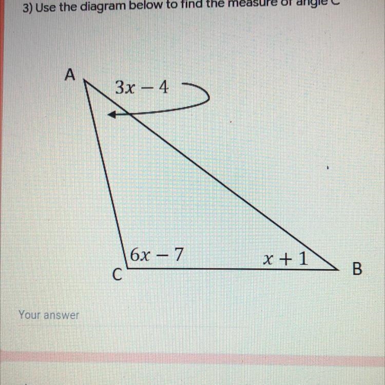 Use the diagram to find the measure of angle c !!! Will give b if correct:)-example-1