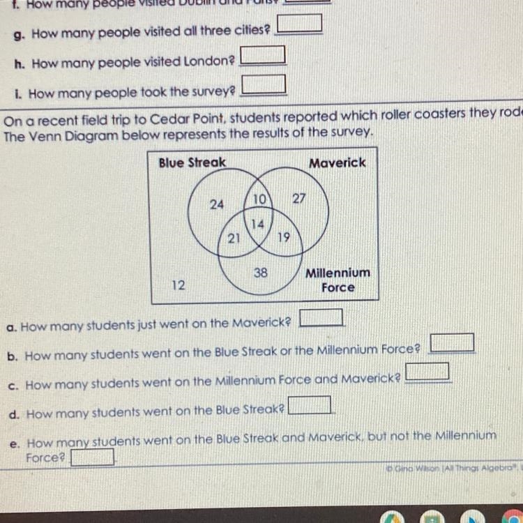 The Venn diagram below shows survey results of the cities visited by a group of people-example-1