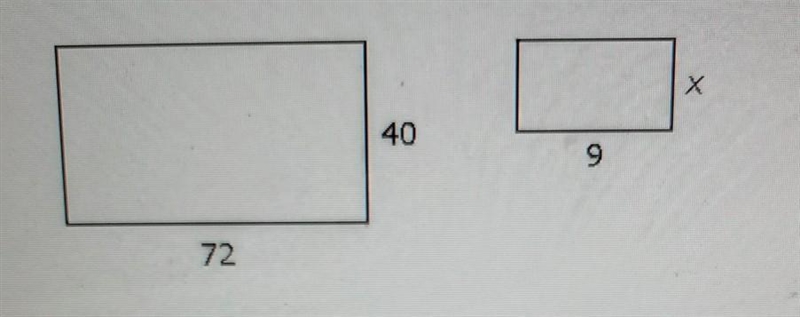 These two rectangles are similar. What is the value of x?​-example-1