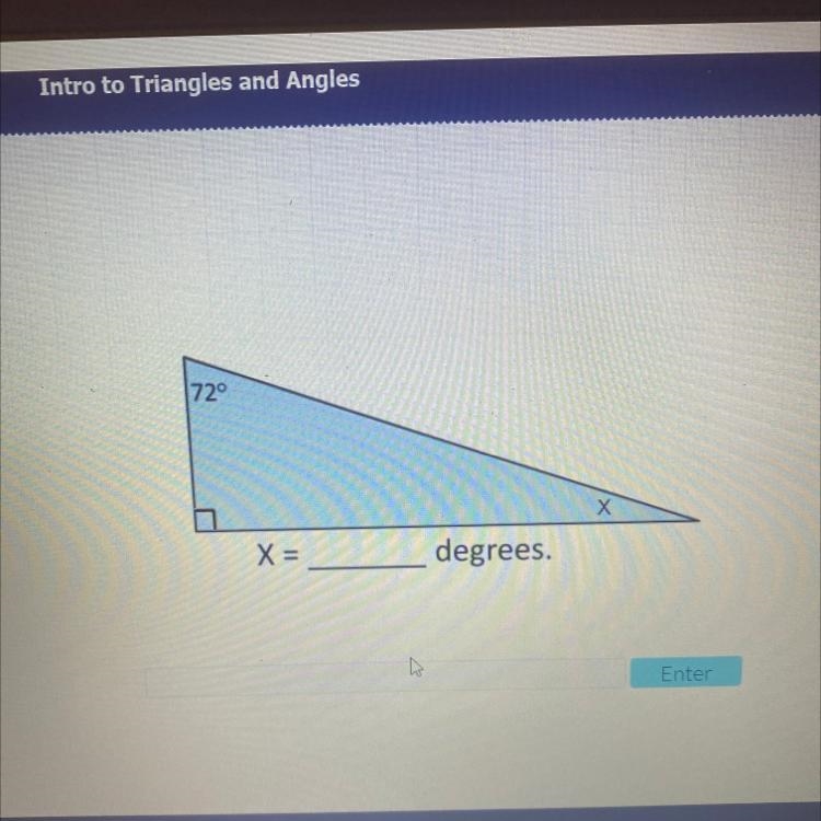 72° Х X= degrees. Enter-example-1