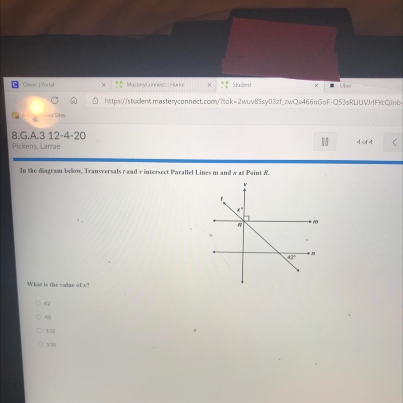 What is the value of x-example-1