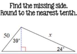 Find The Missing Side. Round to the Nearest Tenth.-example-2