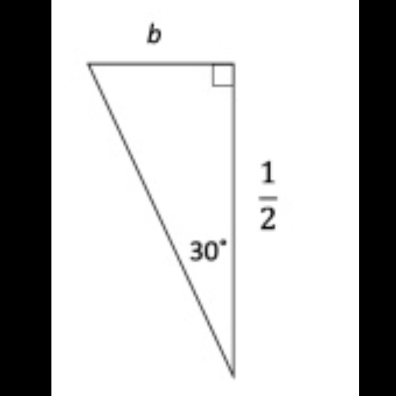 Solve for b (exact values) i got 2 sqrt 3 / 3 = b but i’m not sure if it’s right :(-example-1