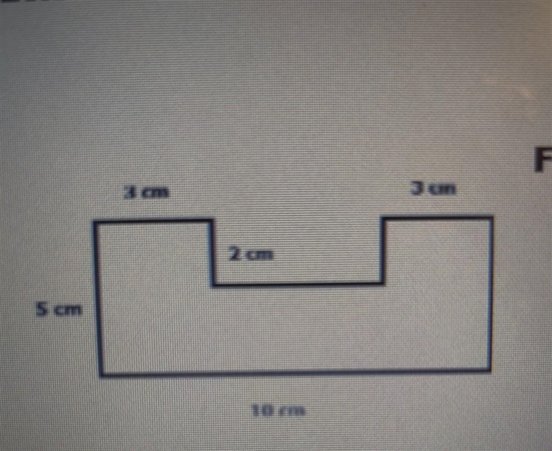 Find the perimeter A. 8cm B.34 cm C.32 cm D.49 cm the bottom number is 10 in the photo-example-1