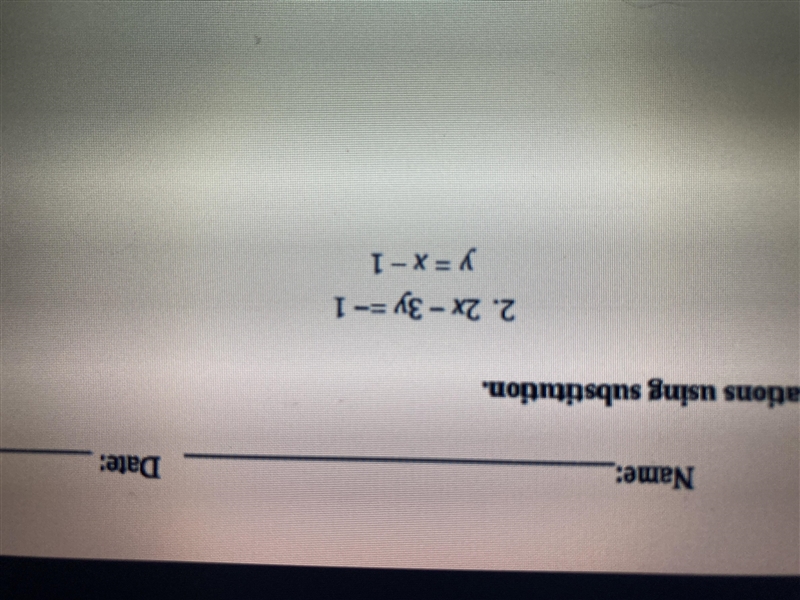 It’s system of equations but it needs to be solved in substitution if you can answer-example-1