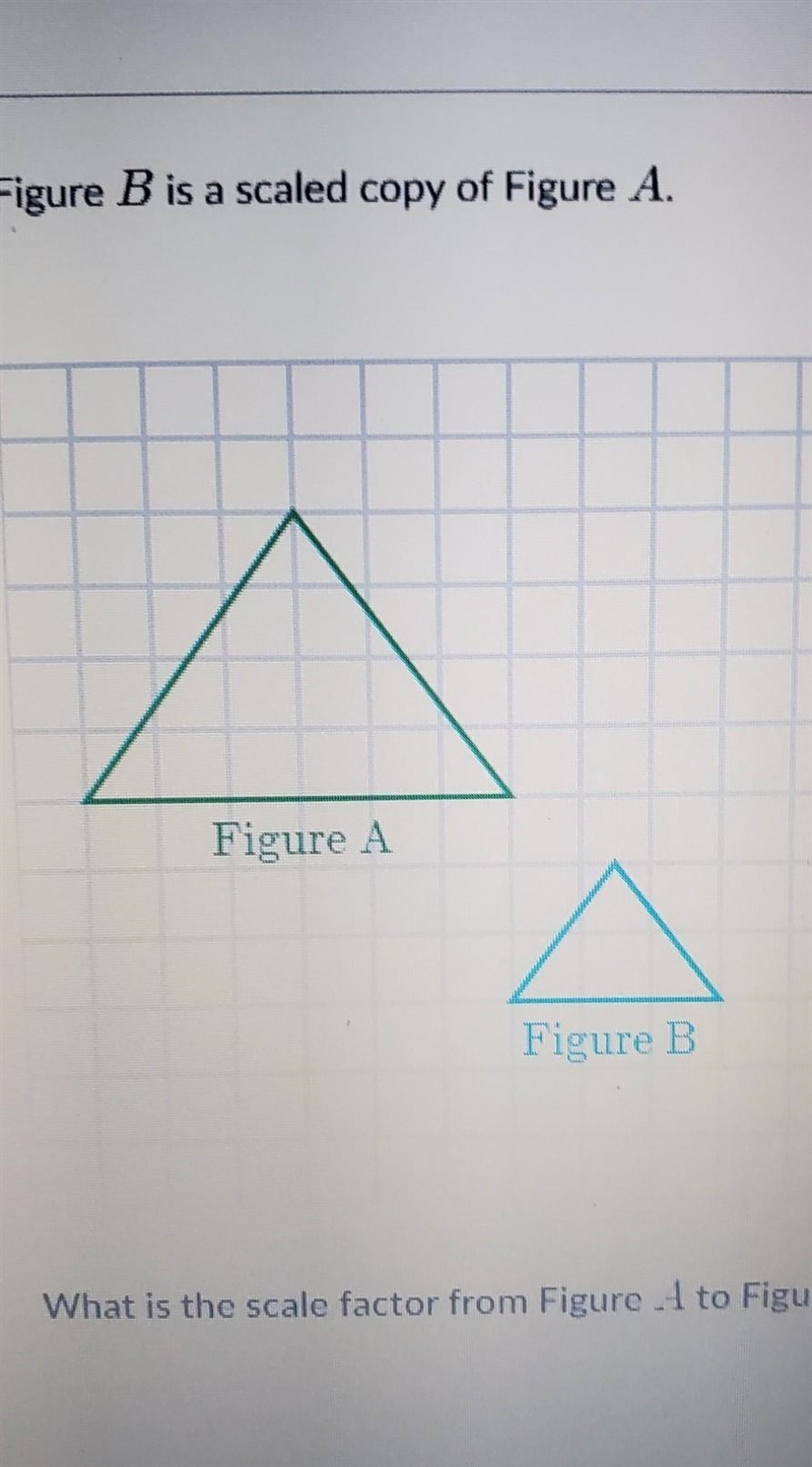 Figure B is a scaled copy of figure A. What is the scale factor from figure A to B-example-1