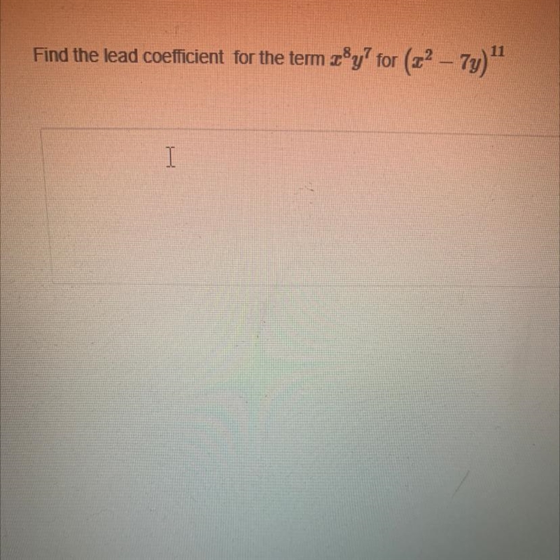 PLS HELP find the lead coefficient-example-1