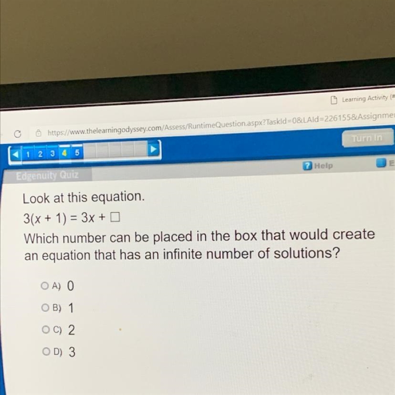 Look at this equation 3(x+1)=3x=? which number can be placed in the box *the question-example-1