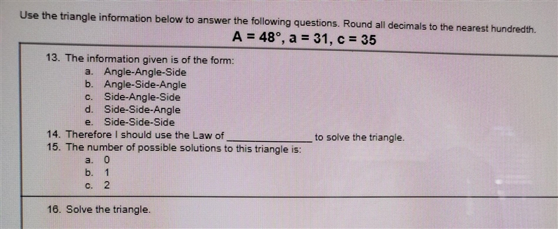 Please use Law of Cosine to answer! ​-example-1