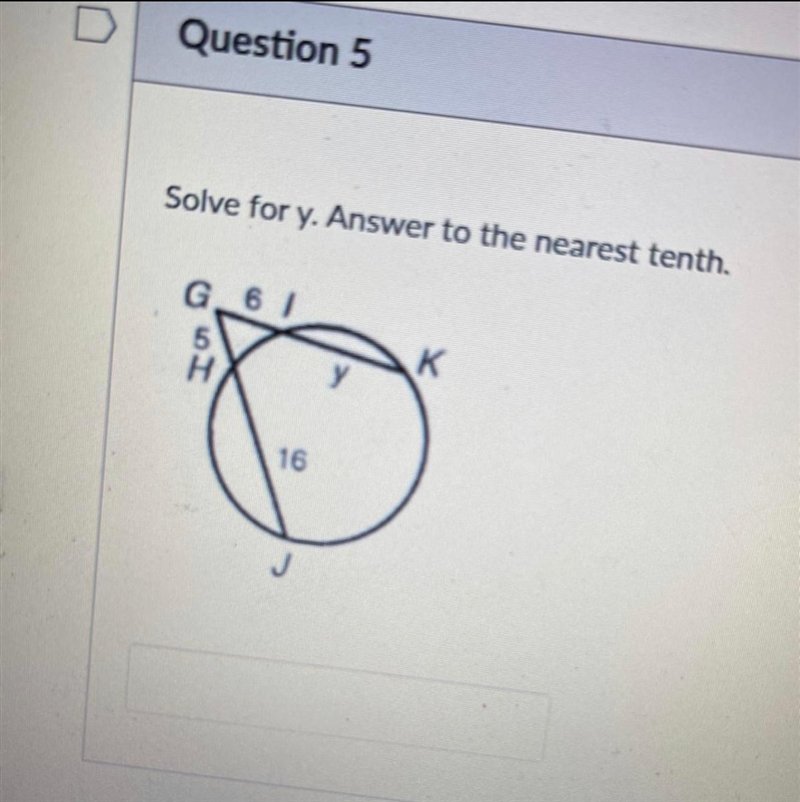 Solve for y. Answer to the nearest tenth-example-1