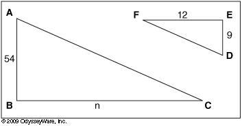 Find the length of BC . 72 54 40.5 108-example-1