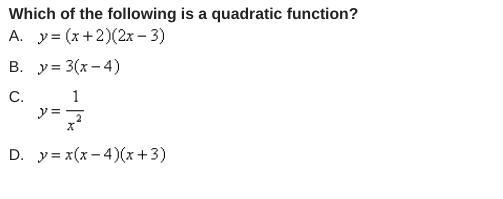 Which of the following is a quadratic function?-example-1