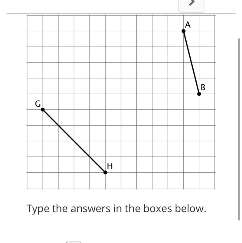 Find the exact length of each line segment. AB= GH=-example-1