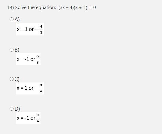 15) Solve the equation: x(x – 2)(x – 7) = 0 A) x = 0, 2, or 7 B) x = 2 or 7 C) x = -2 or-example-1