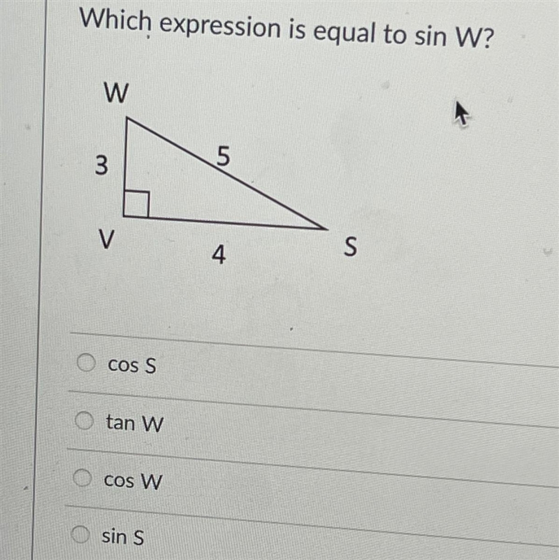 Which expression is equal to sin w-example-1