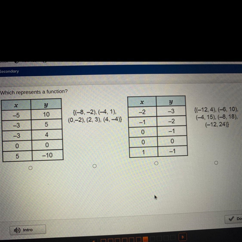 Which represents a function? HELP ASAP PLZ AND THX!-example-1