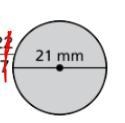 Find the area of the circle in mm.-example-1