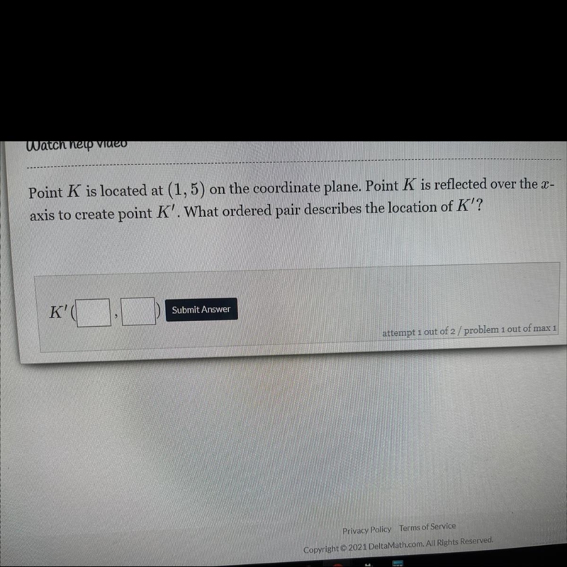 Help please I need the answer right now Point I is located at (1,5) on the coordinate-example-1