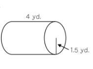 What is the volume of this cylinder? a 30 yd b 6 yd c 18.84 yd d 28.26 yd-example-1