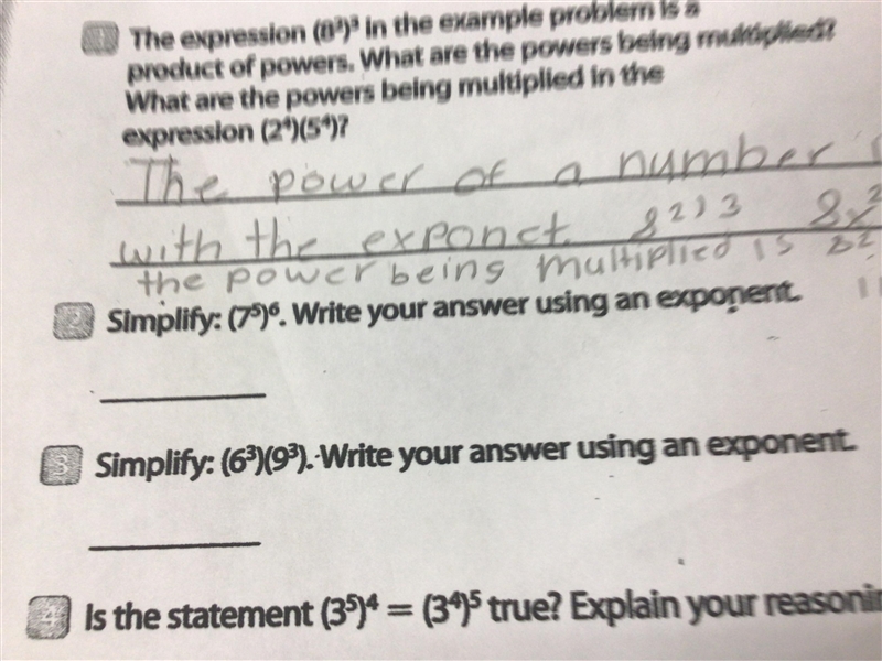 Simplify (7^5)^6 writes your answer an exponent.-example-1