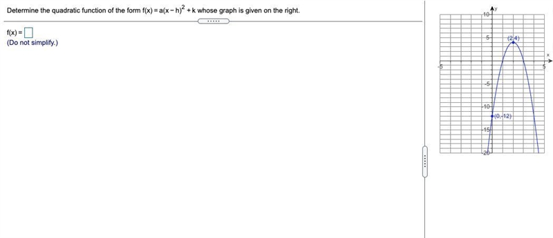 Determine the quadratic function of the form f(x)=a(x-h)^2 whose graph is given-example-1