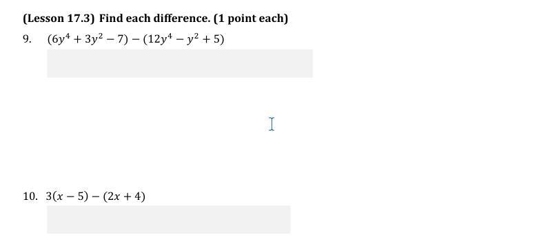 Find each difference. (10 Points!)-example-1