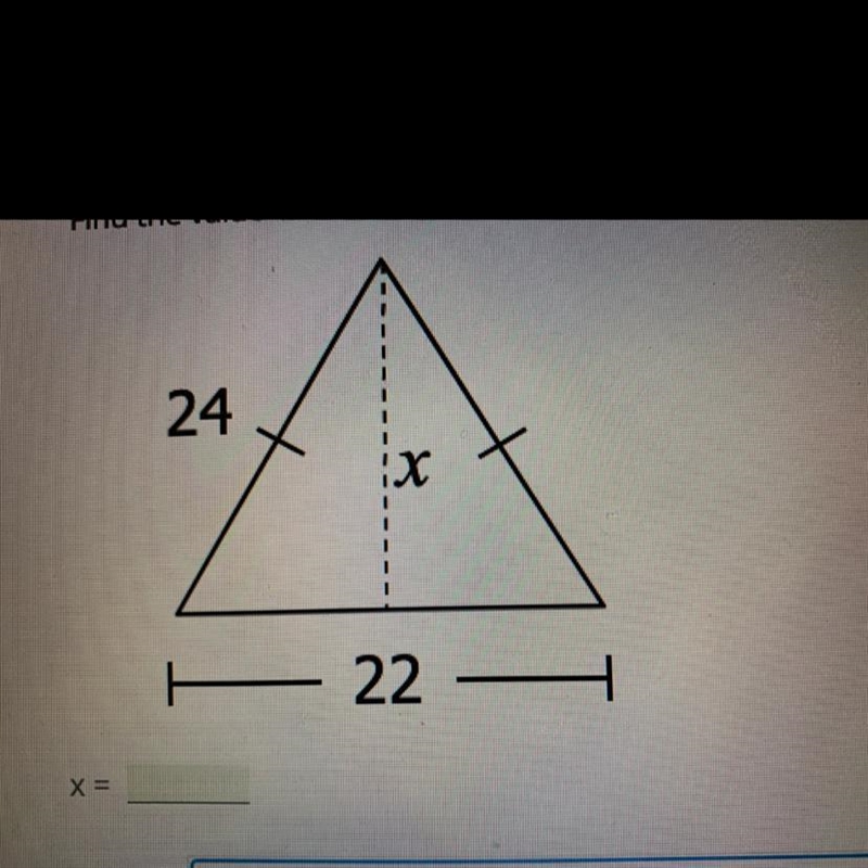 Find the value of x. Round your answer to the nearest tenth.-example-1