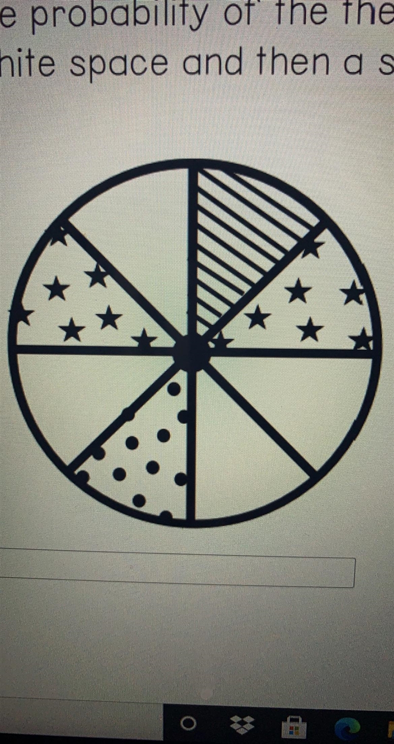 The spinner below is spun twice .what is the probability of the arrow landing on a-example-1