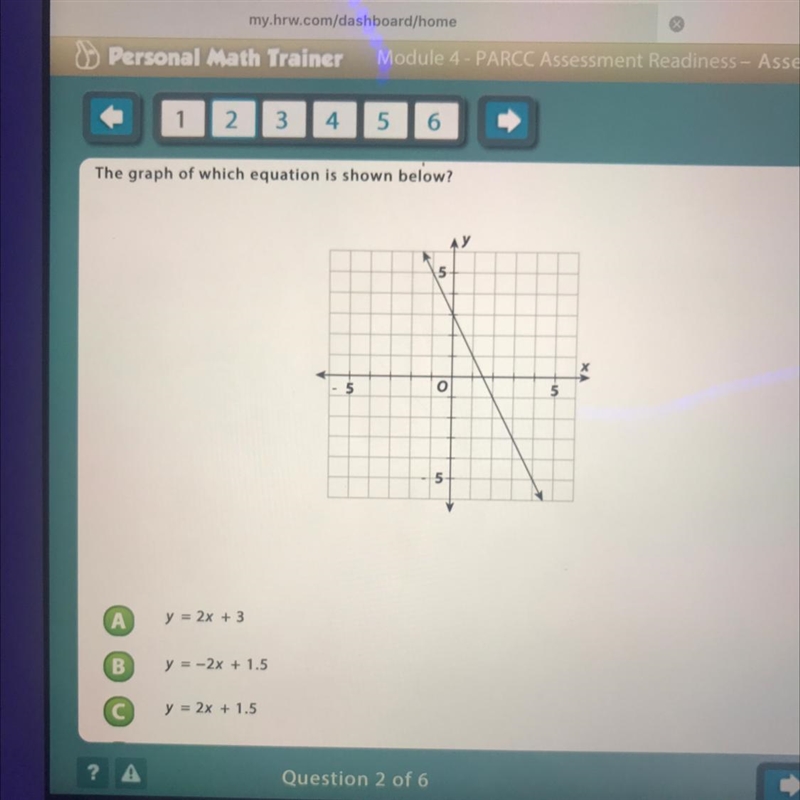 The graph of which equation is shown below????-example-1