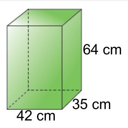 Do not post a link. The height of the rectangular prism measures 64 cm. If the height-example-1