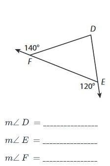 Find the missing angle measures. Be sure to show your work in arriving at your answers-example-1