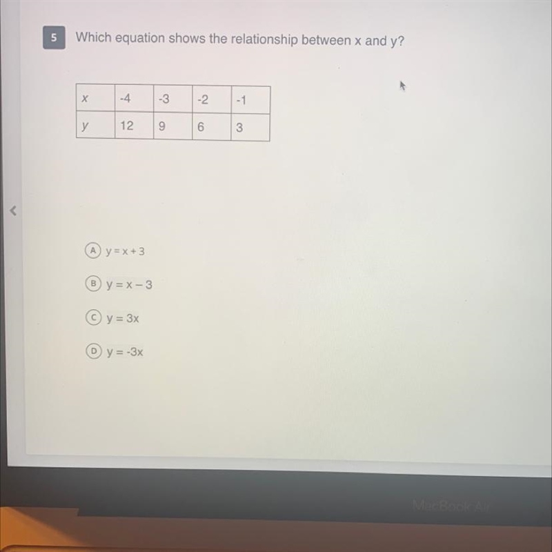 Which equation shows the relationship between x and y?-example-1