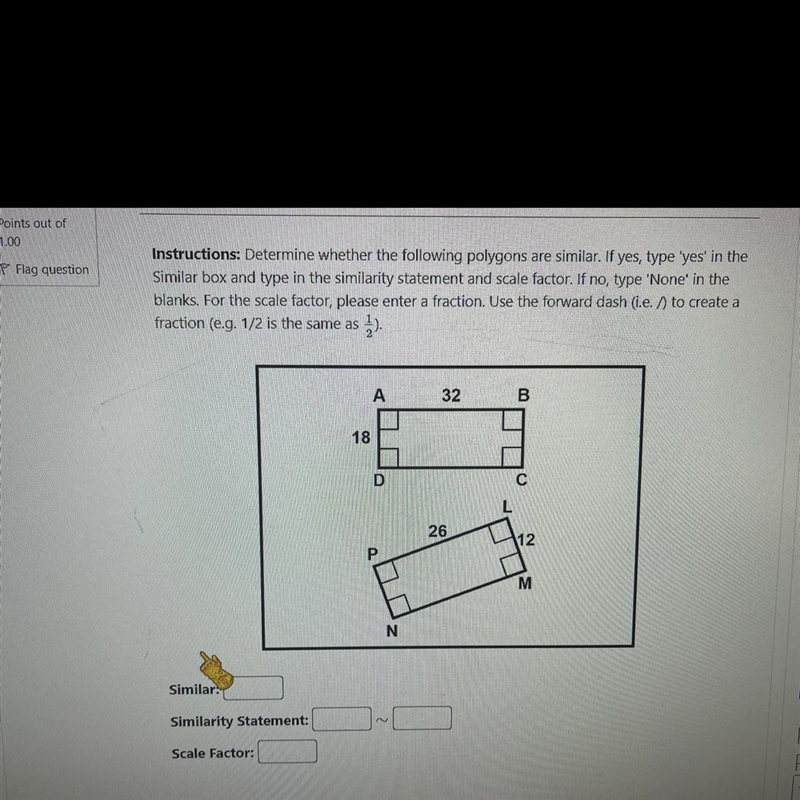 Determine whether the following polygons are similar.-example-1