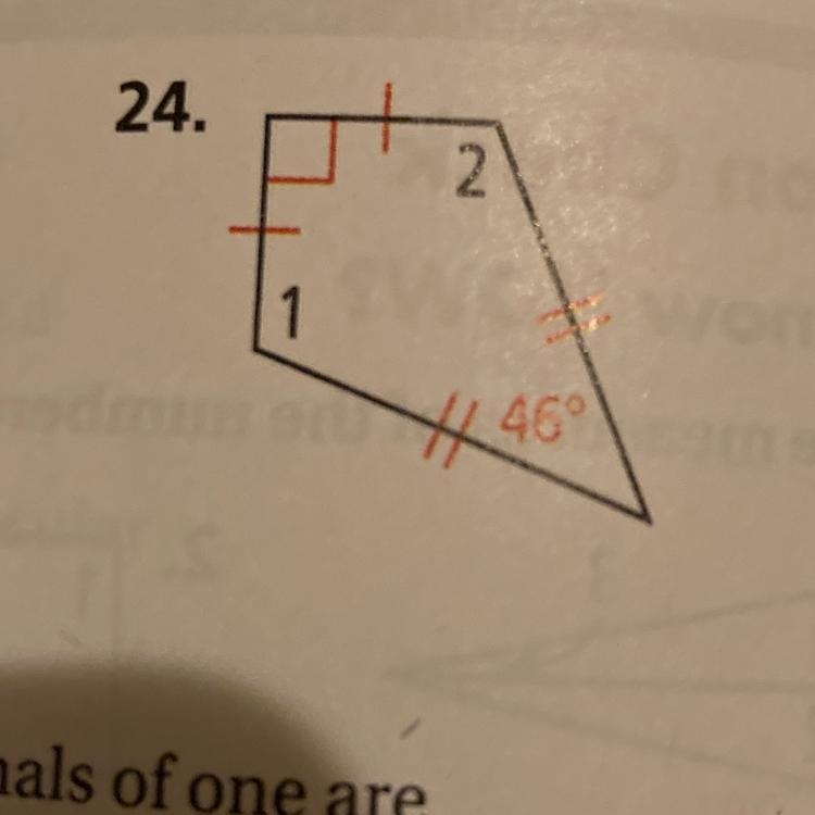 I need help please. 24. 2 1 X 46°-example-1