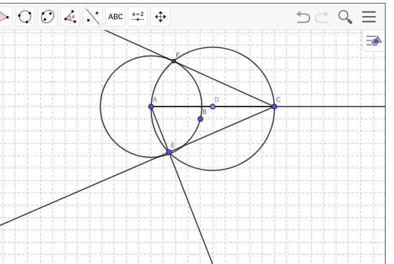 Using the tools in GeoGebra, measure and to confirm the results found in part C. Take-example-1