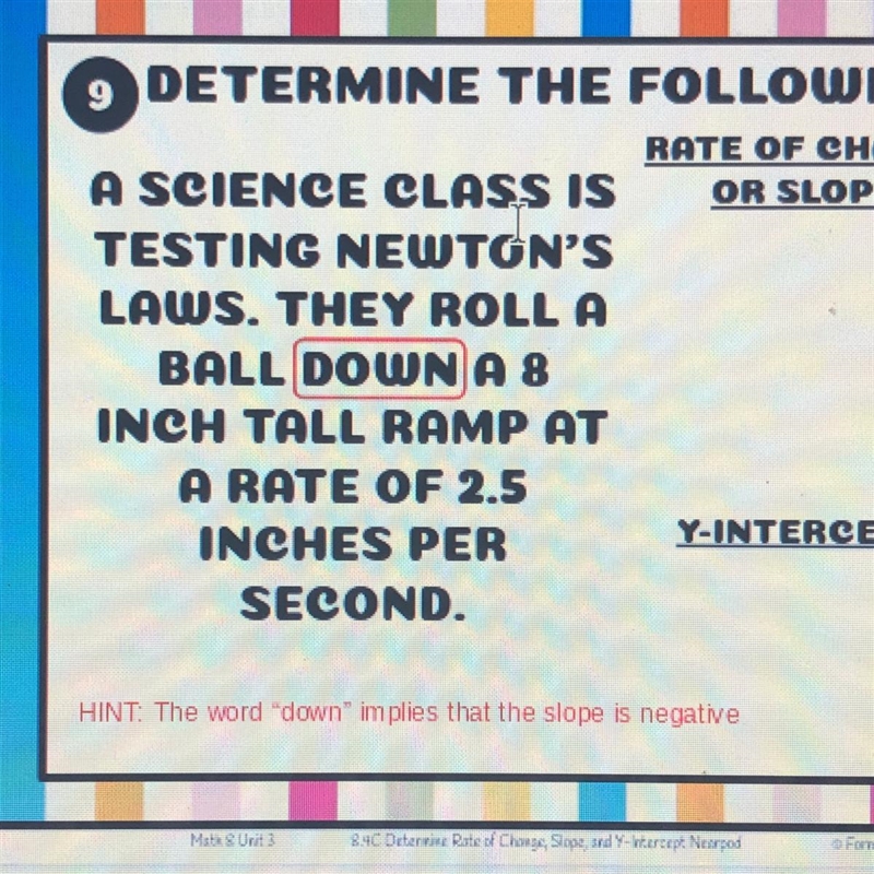 Determine the slope (8grade-example-1