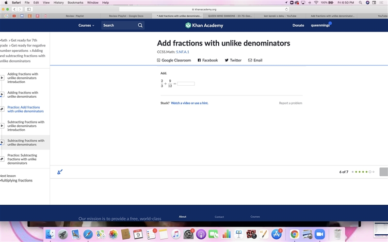 Add fractions with unlike denominators-example-1