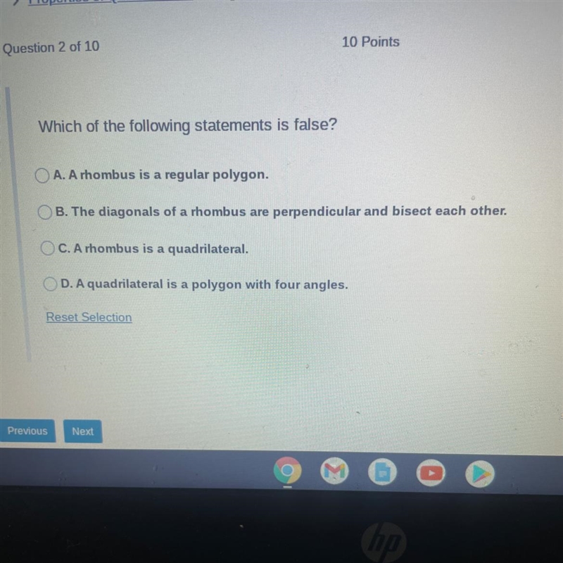 Which of the following statements is false?-example-1