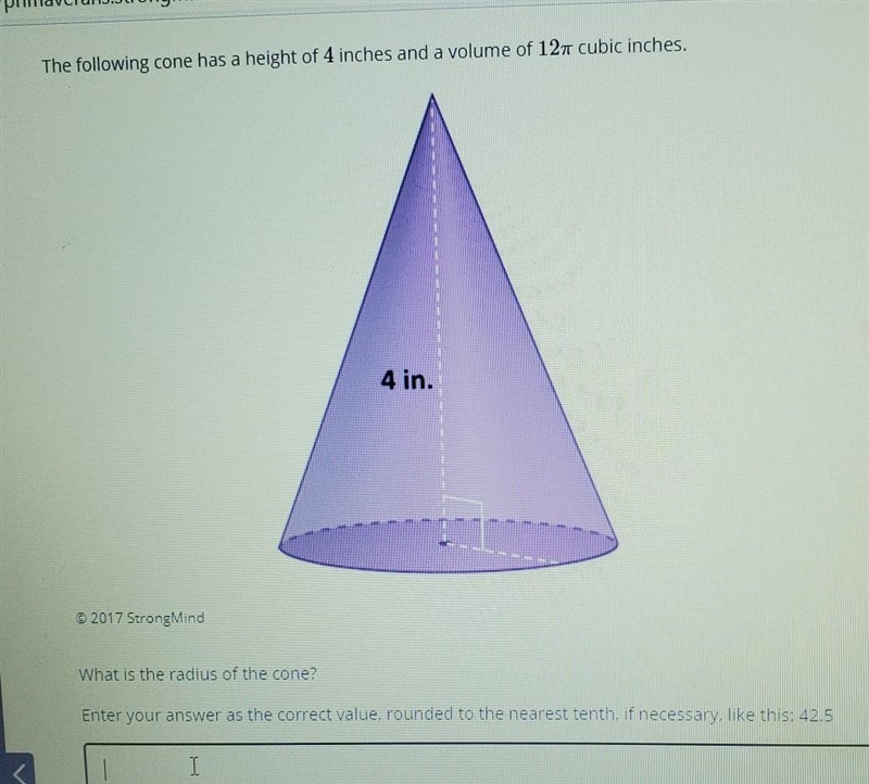 PLEASE HELP I DONT UNDERSTAND AND NOBODY WILL HELP ME The following cone has a height-example-1