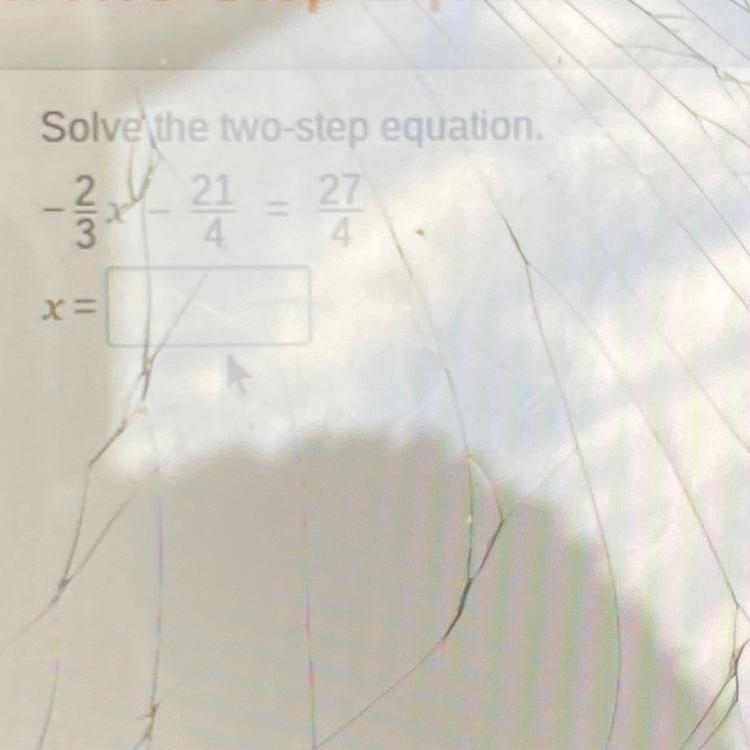 Solve the two-step equation. 21 27 4 4 DC--example-1